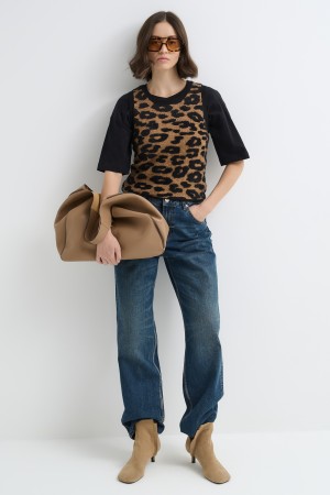 топ анималистичной расцветки - женские топы и майки нейлоновые 