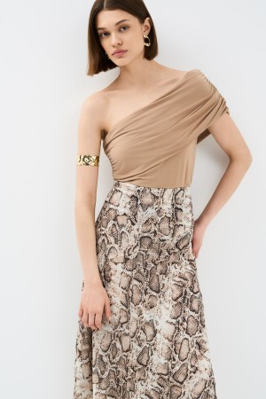 топ на одно плечо - женские топы и майки из спандекса 