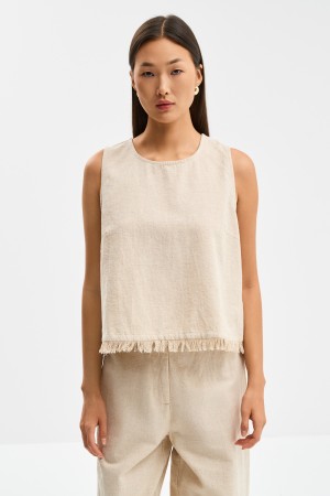 топ с бахромой - женская одежда снежная королева 