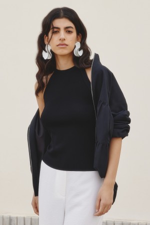 топ с открытой спинкой - женские топы и майки нейлоновые 