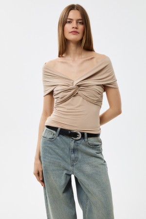 топ с открытыми плечами - женская одежда снежная королева 