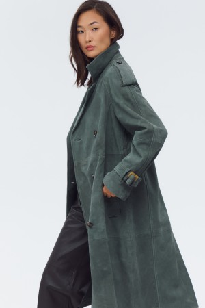 тренч из натуральной кожи - женские пальто и плащи из натуральной кожи 