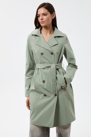 тренч с поясом фотография