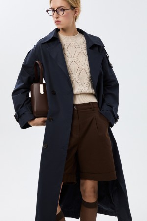 тренч с поясом фотография