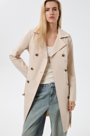 тренч с поясом фотография