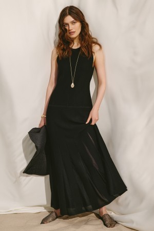 трикотажное макси-платье - женские платья-макси