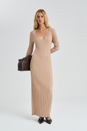 трикотажное платье-лапша - женские платья-лапша