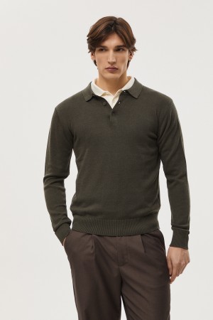трикотажный джемпер-поло - мужские джемперы из вискозы 