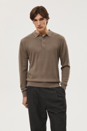 трикотажный джемпер-поло - мужские джемперы из вискозы 