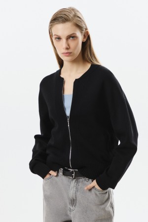 трикотажный кардиган на молнии - женские кардиганы нейлоновые 