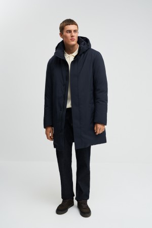 удлиненная зимняя куртка с капюшоном - мужские куртки из спандекса 