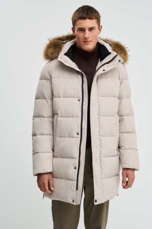 удлиненная зимняя куртка с капюшоном - мужские куртки из спандекса 