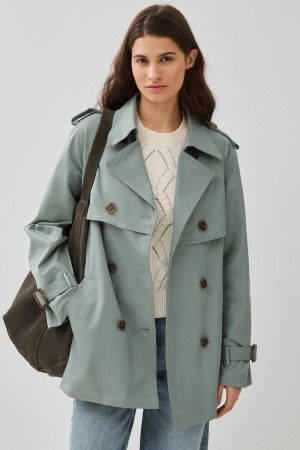 укороченный тренч - женские пальто и плащи укороченные 