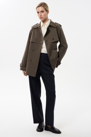 укороченный тренч - женские пальто и плащи укороченные 