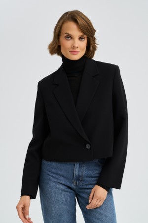 укороченный жакет - женские жакеты из полиэстера 