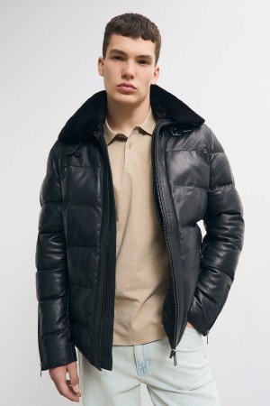 утепленная кожаная куртка фотография