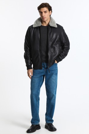 утепленная кожаная куртка - мужские куртки из спандекса 