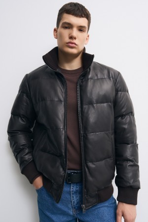 утепленная кожаная куртка - мужские куртки из спандекса 