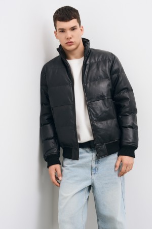 утепленная кожаная куртка - мужские куртки и пуховики