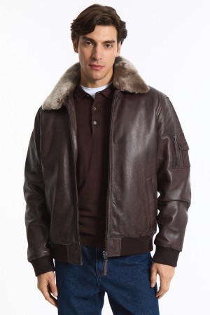 утепленная кожаная куртка фотография