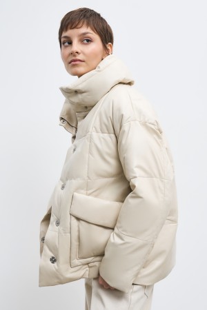 утепленная куртка из натуральной кожи - женские куртки снежная королева 