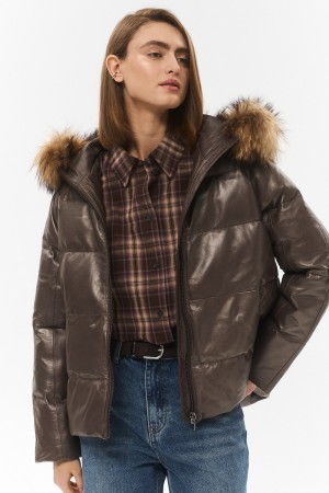 утепленная куртка из натуральной кожи - куртки и пуховики