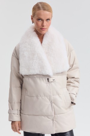 утепленная куртка из натуральной кожи - верхняя одежда