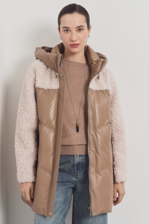 утепленное кожаное пальто - верхняя одежда недорогая 