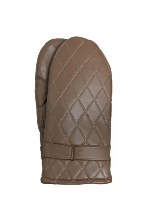 варежки из искусственной кожи - женские перчатки и варежки бежевые 