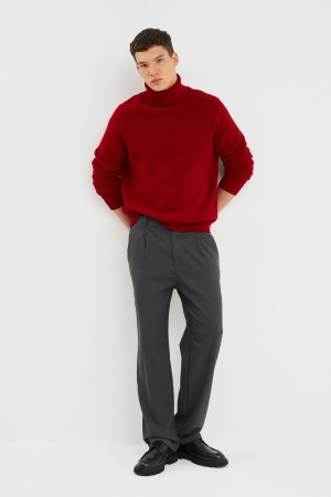 водолазка из шерсти - мужская одежда, обувь и аксессуары бордовая 