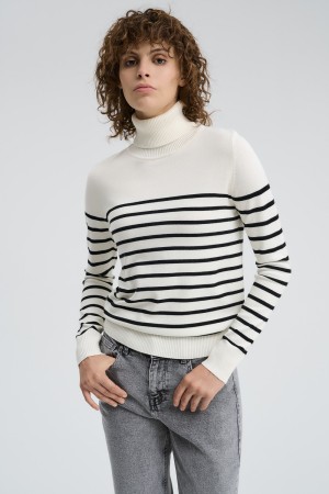 водолазка в полоску - женские джемперы, свитеры и кардиганы в полоску 