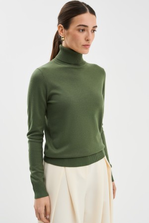 водолазка - женские джемперы, свитеры и кардиганы зеленые 