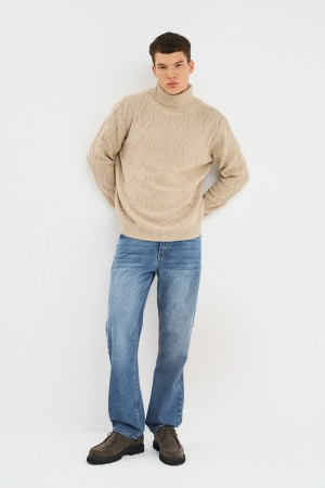 вязаный джемпер - мужская одежда, обувь и аксессуары бежевая 