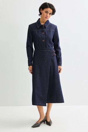 юбка из денима - женская одежда, обувь и аксессуары с запахом 