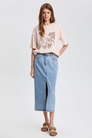 юбка из денима - женская одежда снежная королева 