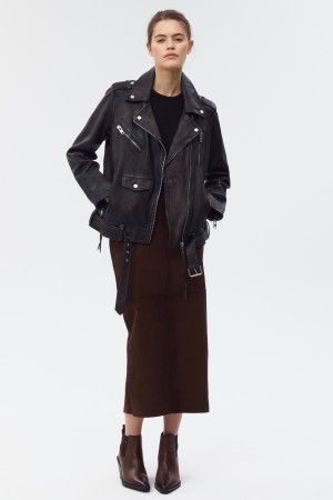 юбка из натуральной замши - женские юбки коричневые 