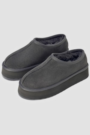 замшевые полуботинки с овчиной - женская обувь снежная королева 