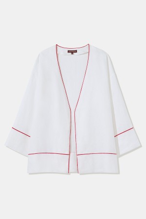 жакет-кимоно изо льна - женские жакеты-кимоно