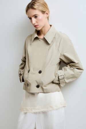 жакет-тренч - женские пальто и плащи нейлоновые 