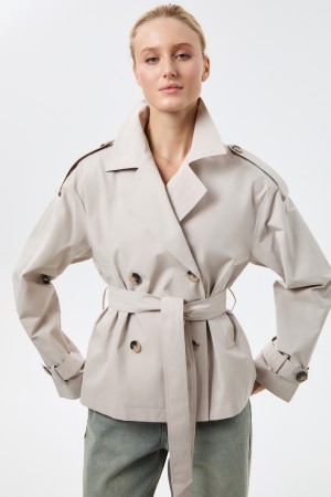 жакет-тренч - женские пальто и плащи объемные 