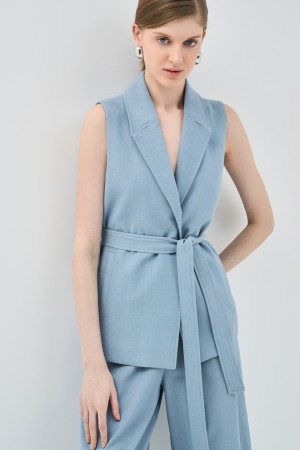 жилет с поясом - женские жилеты снежная королева 