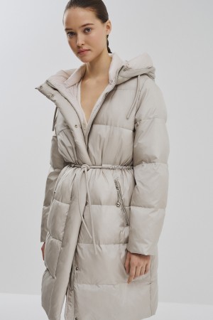 зимнее пальто с капюшоном - женские пальто снежная королева 