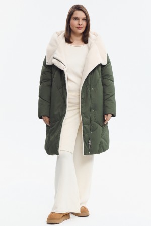 зимнее пальто с капюшоном - женские пальто снежная королева 