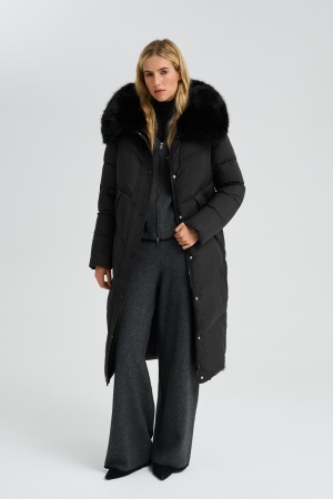 зимнее пальто с меховой отделкой - верхняя одежда из спандекса 
