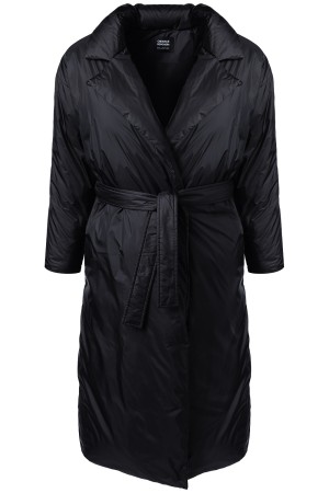 зимнее пальто с поясом фотография