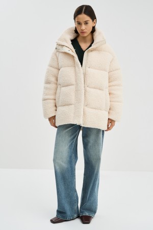 зимняя куртка из трикотажа букле - женские куртки текстильные 