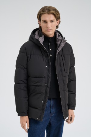 зимняя куртка с капюшоном фотография