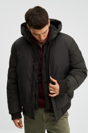 зимняя куртка с капюшоном - куртки и пуховики из спандекса 