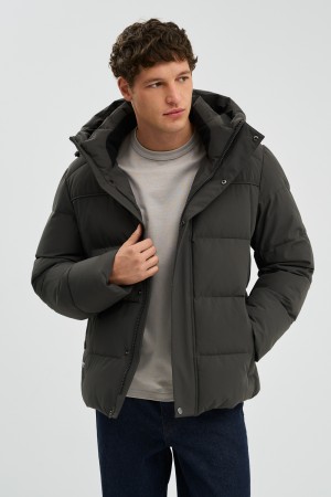 зимняя куртка с капюшоном фотография