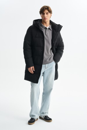 зимняя куртка с капюшоном - верхняя одежда из спандекса 